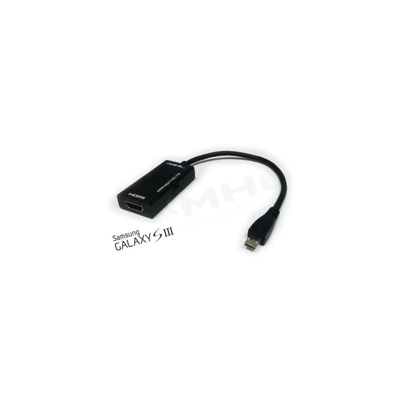 MHL-S3 1,5M - Adaptador MHL(Micro USB) a HDMI Samsung Galaxy S3/S4 + cable  Hdmi 1,5 mts 