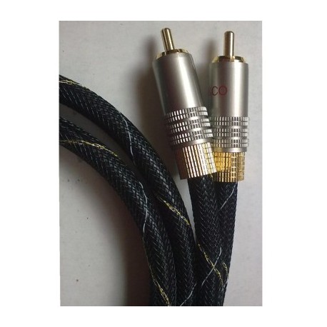 Cable 2 rca - 2 rca stereo. 0,5 mts
