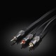 SONJACK - Cable 2 rca - 1 jack 3.5 mm 2,0 mts